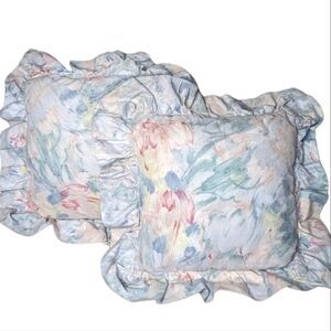 Ruffled Pastel Throw Pillows Set Of 2